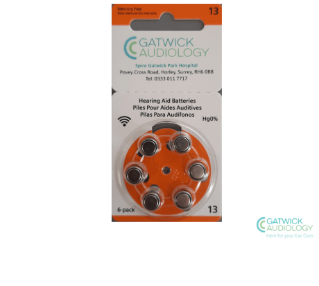 Hearing Aid Batteries – Size 13 – (60 pack) 10 cards of 6